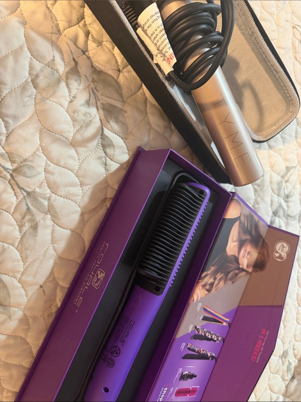 Tame Purple Heated Hair Brush - Smooth & Style